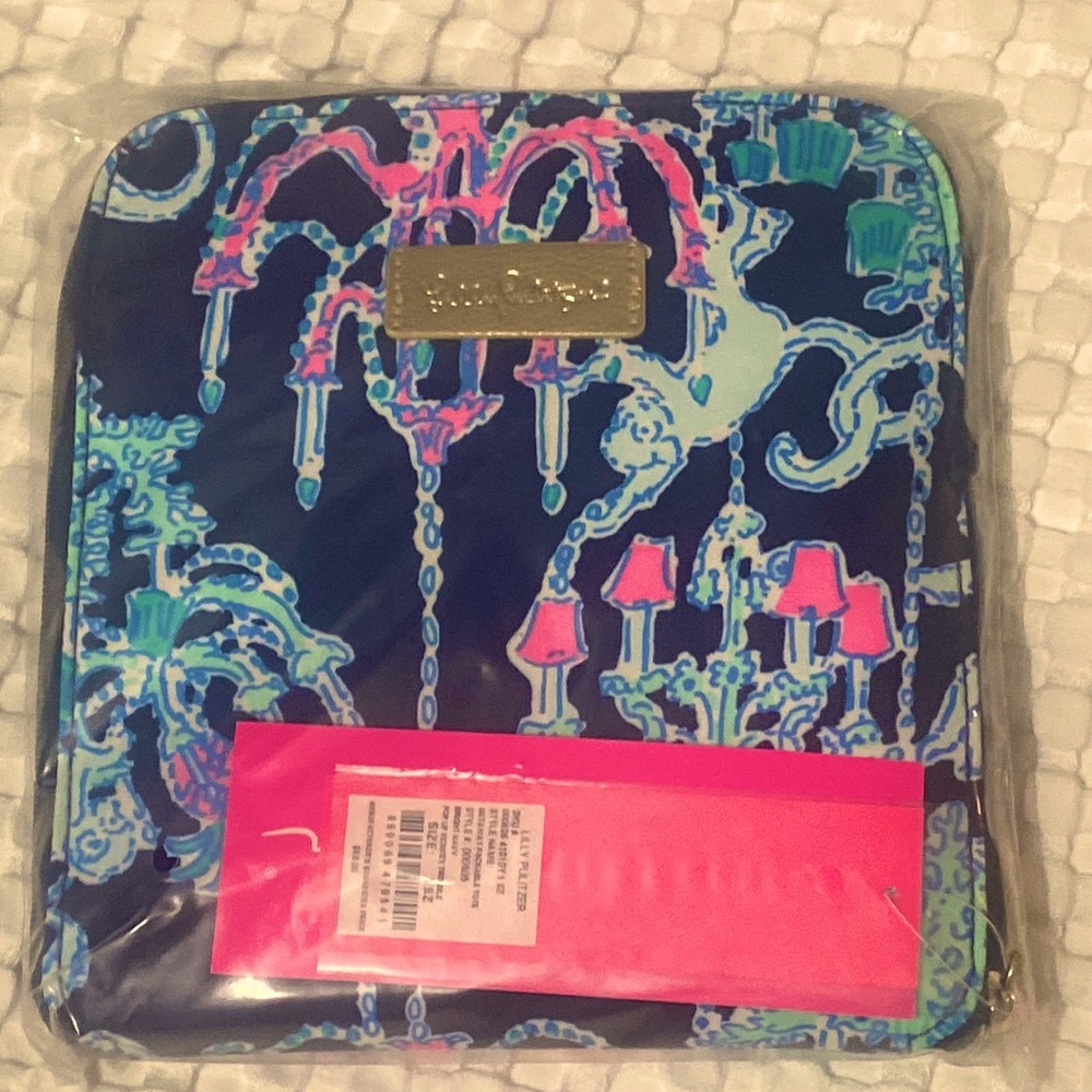 Lilly Pulitzer getaway packable tote pop up monkey trouble RV $68 New NWT